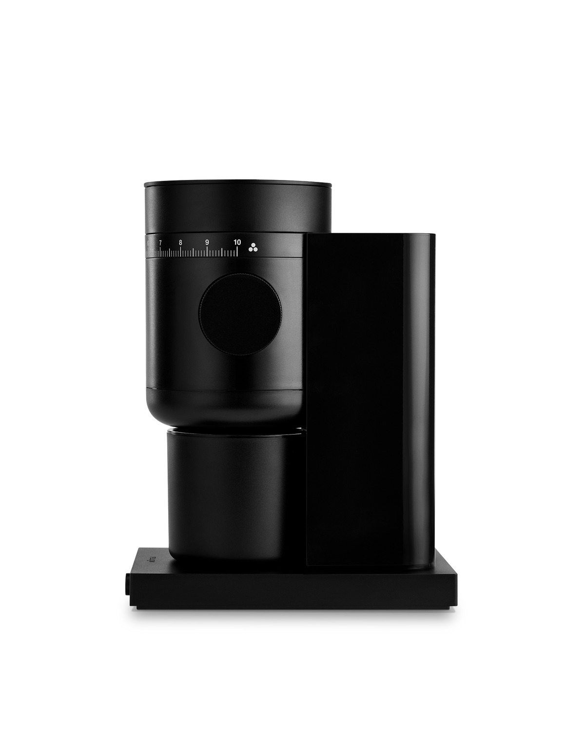 Fellow Opus 2 Conical Burr Grinder in matte black—minimalist and ideal for pour-over coffee.